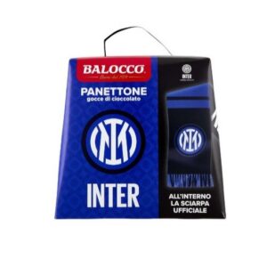 BALOCCO PANETTONE W CHOC CHIPS + SCARF INTER 500 GRMS