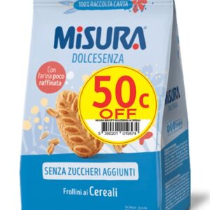 MISURA BISCOTTI DOLCESENZA AI CEREALI - 50C OFF 300 GRMS