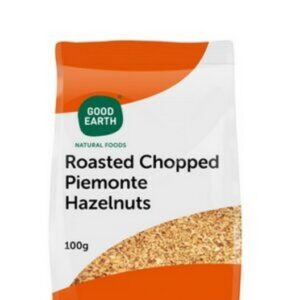 GOOD EARTH ROASTED CHOPPED HAZELS 100 GRMS