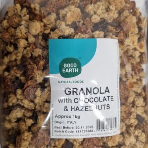 GOOD EARTH GRANOLA WITH CHOCOLATE AND HAZELNUTS 1 KG