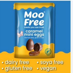 MOO FREE EASTER EGGS MINI CARAMEL 84 GRMS