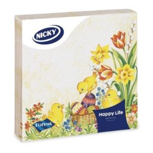 NICKY NAPKINS HAPPY LIFE EASTER 3PLY
