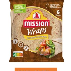 MISSION DELI WRAP WHOLEMEAL 370 GRMS
