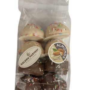 GOLDEN HARVEST PURE ALMOND MINI FIGOLLI WHITE/BROWN CHOCOLATE 8X240 GRMS