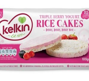 KELKIN RICE CAKES TRIPLE BERRY YOGHURT 100 GRMS