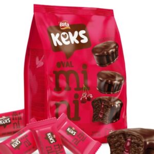 BIFA MINI COCOA CHERRY SAUCE CAKE 180 GRMS