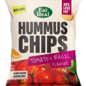 EAT REAL CHIPS HUMMUS TOMATO BASIL 45 GRMS