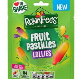 ROWNTREES F PSTL LOLLIES PCH 120 GRMS