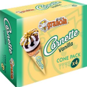 GELATI GRANOLA CONE PACK VANILLA 4X