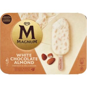 ALGIDA MAGNUM BIANCO MANDORLE  M/P 4X300 GRMS