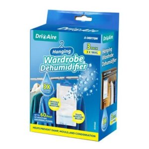 DRI AIRE DEHUMIDIFIER WARDROBE BONUS BAG 3X180 GRMS