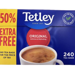 TETLEY ROUND TEA BAGS 160+50% FREE 240 PCS.
