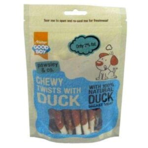 GOOD BOY CHEWY TWISTS WITH DUCK 90 GRMS