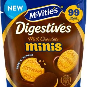 MCVITIES DIGESTIVES MILK CHOCOLATE MINIS POUCH 80 GRMS