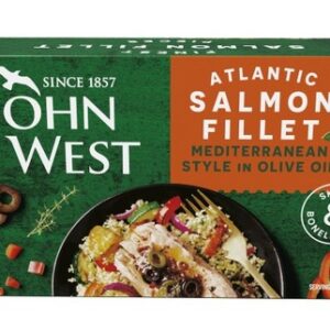 JOHN WEST SALMON FILLETS MEDITERRANEAN 115 GRMS