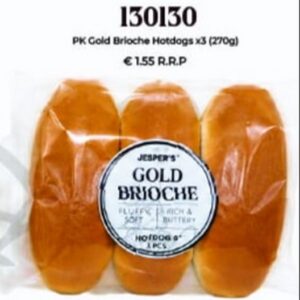 JESPERS GOLD BRIOCHE HOTDOGS 3X270 GRMS
