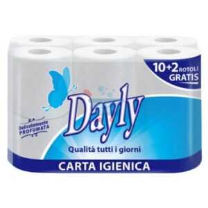DAYLY TOILET PAPER 2 PLY 12 PCS.
