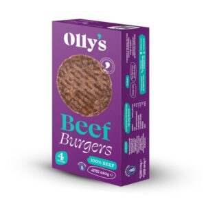OLLYS BEEF BURGERS X 4 680 GRMS