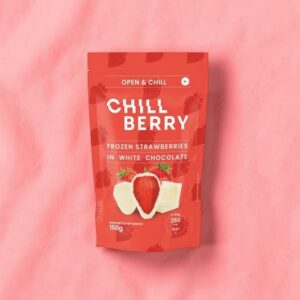 CHILL BERRY STRAWBERRY IN WHITE CHOCOLATE 150 GRMS