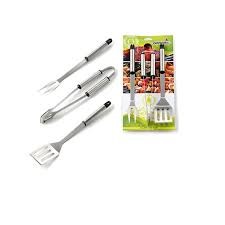 OMPAGRILL STAINLESS STEEL BBQ TOOLS 3PCS 6X