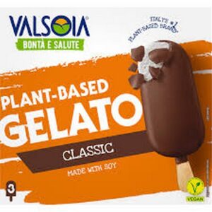 VALSOIA IL GELATO 3 CLASSIC STICKS - SOYA BASED  250 GRMS