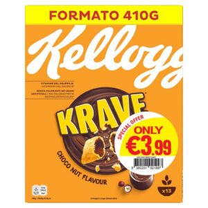 KELLOGGS KRAVE CHOC & NUT €3.99 375 GRMS